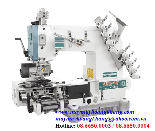 Máy 4 kim móc xích kép vô lưng thun (có bộ điều tiết thun dưới) SIRUBA VC008-04064P/VWLB | maymayhoangkhang.com | 0903642225