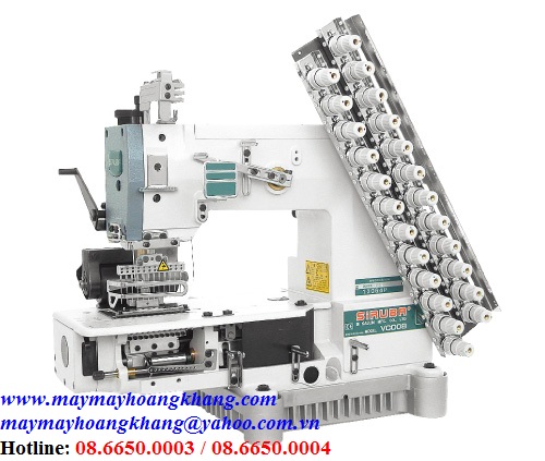 Máy 12 kim móc xích đơn nhún thun (Móc mù bên dưới) SIRUBA VC008-12064P/VPS | maymayhoangkhang.com | 0903642225