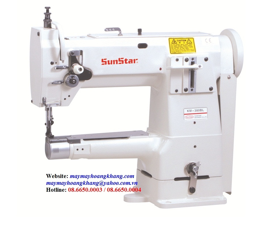Máy may đế ống ổ lớn có cữ viền SUNSTAR KM-380BLB | maymayhoangkhang.com | 0903642225