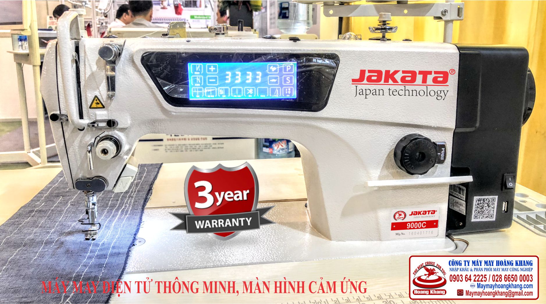 JAKATA JKT-9000C MÁY MAY ĐIỆN TỬ THÔNG MINH MÀN HÌNH CẢM ỨNG, CẮT CHỈ CỰC NGẮN