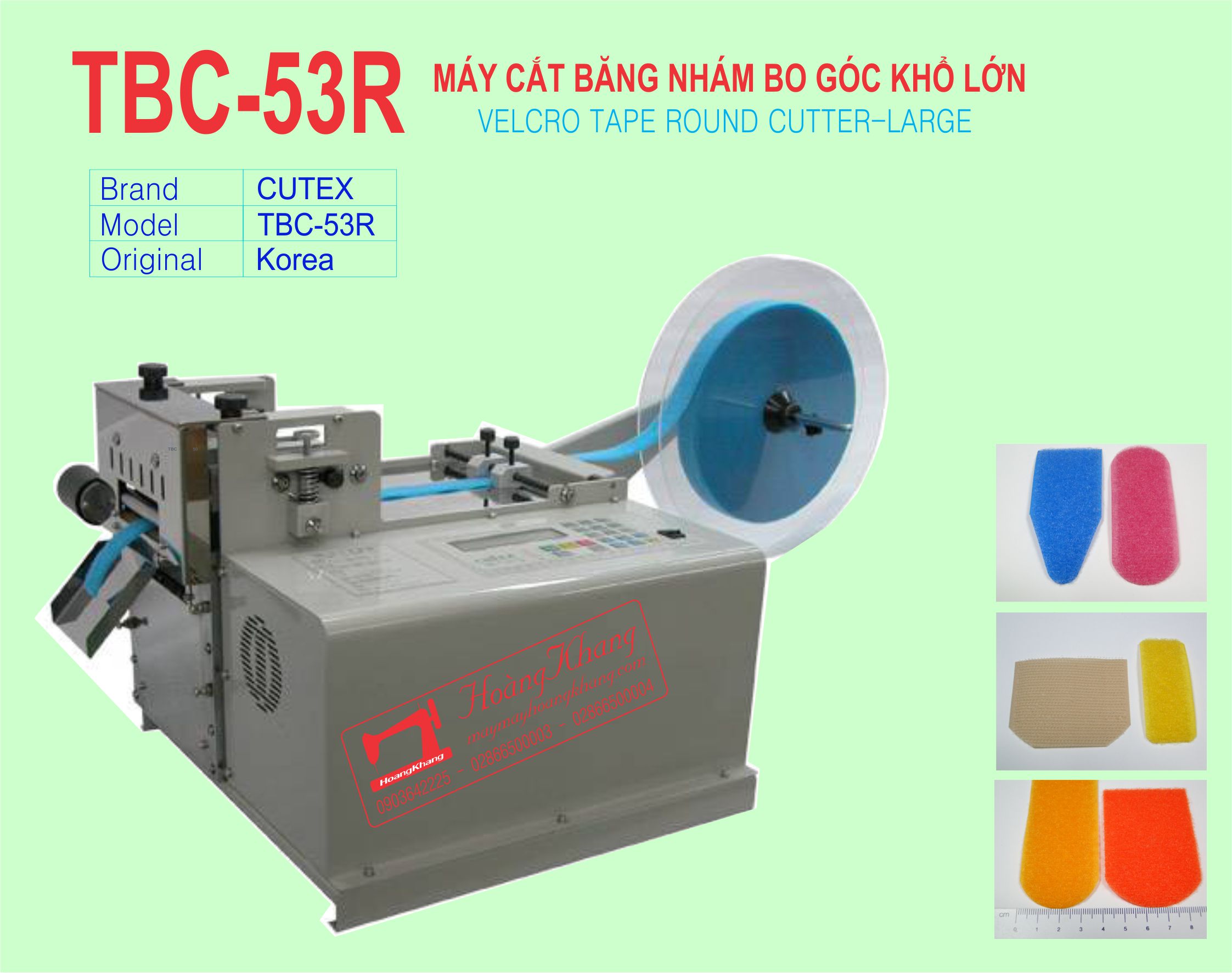 Máy cắt băng nhám bo góc khổ lớn Cutex TBC-53R