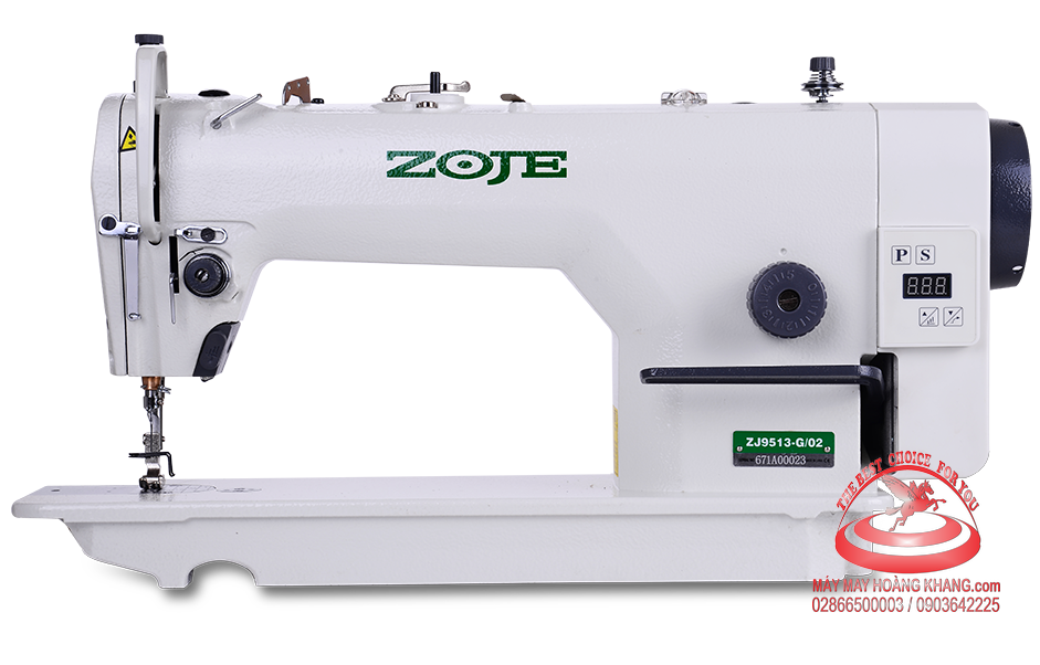 Máy may 1 kim cơ mô tơ liền trục siêu tiết kiệm điện ZOJE ZJ9513-G | maymayhoangkhang@gmail.com | 0903642225
