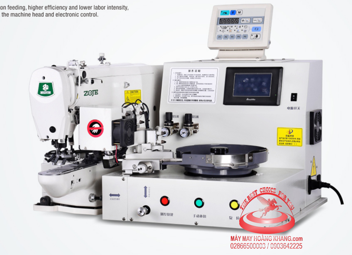 Máy đính nút điện tử cấp nút tự động tự động đính liên tục ZOJE ZJ1903D-301-3/03A | maymayhoangkhang.com | 0903642225