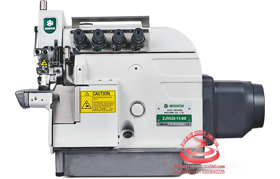 Máy vắt sổ 2 kim 4 chỉ đầu nhỏ liền trục ZOJE ZJ952S-13-BD | maymayhoangkhang.com | 0903642225