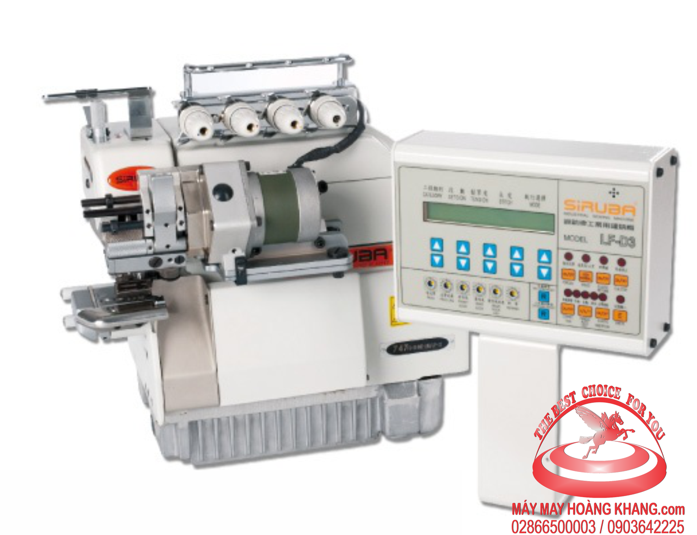 Máy vắt sổ 1 kim 3 chỉ điện tử chuyên may thun SIRUBA 737FS-514M2-24/LF-D3 | maymayhoangkhang.com | 0903642225