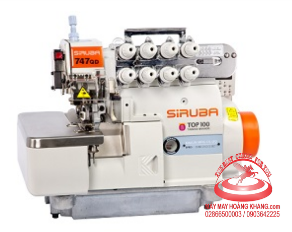 Máy vắt sổ điện tử giấu mối chỉ Siruba 747QD-514M2-24/ECB/BKT | maymayhoangkhang.com | 0903642225