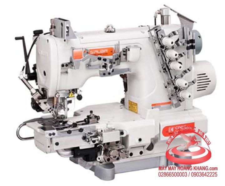 Máy viền đầu túm xén trái điện tử may lai cắt chỉ bằng hơi SIRUBA C007KD-W812-356/CRL/UTP | maymayhoangkhang.com | 0903642225