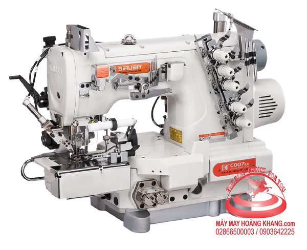 Máy viền túm xén phải điện tử cắt chỉ bằng hơi (chuyên vô lưng thun quần lót nam) SIRUBA C007KD-W532-356/CR/UTP/CL/RLP/CX | maymayhoangkhang.com | 0903642225