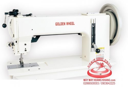 Máy 1 kim bước đồng bộ may hàng siêu dày Golden Wheel CS-2040