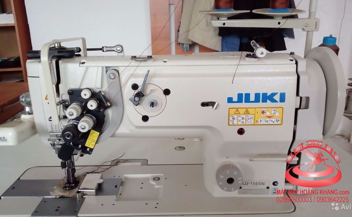 Máy may 2 kim bước đồng bộ trụ kim di động JUKI LU-1565N | maymayhoangkhang.com| | 0903642225
