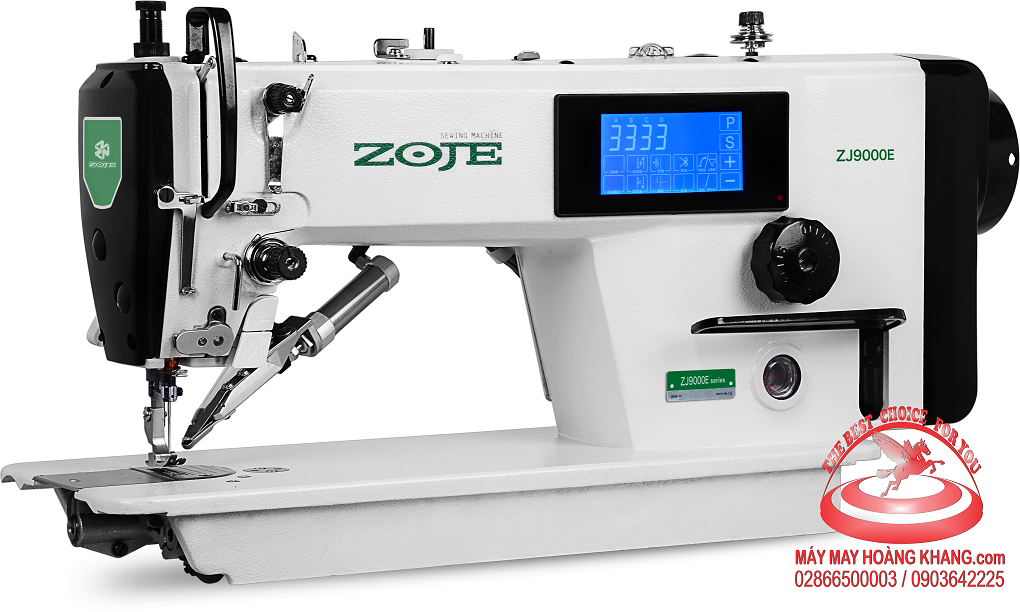 Máy may 1 kim điện tử đầu khô nâng chân vịt tự động (Ổ Nhật, màn hình cảm ứng) ZOJE ZJ9000E-D5S-TP | maymayhoangkhang.com | 0903642225