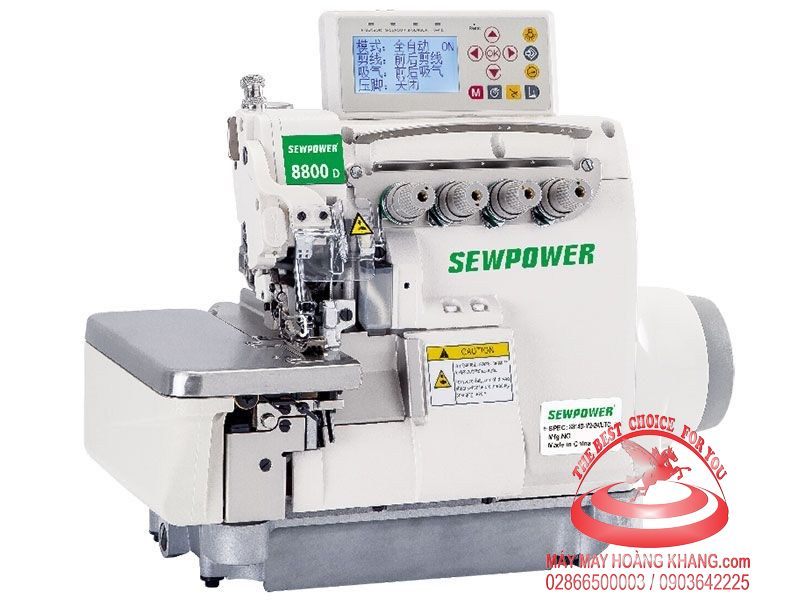 Máy vắt sổ 2 kim 5 chỉ điện tử SEWPOWER SP-8800D-5UTD