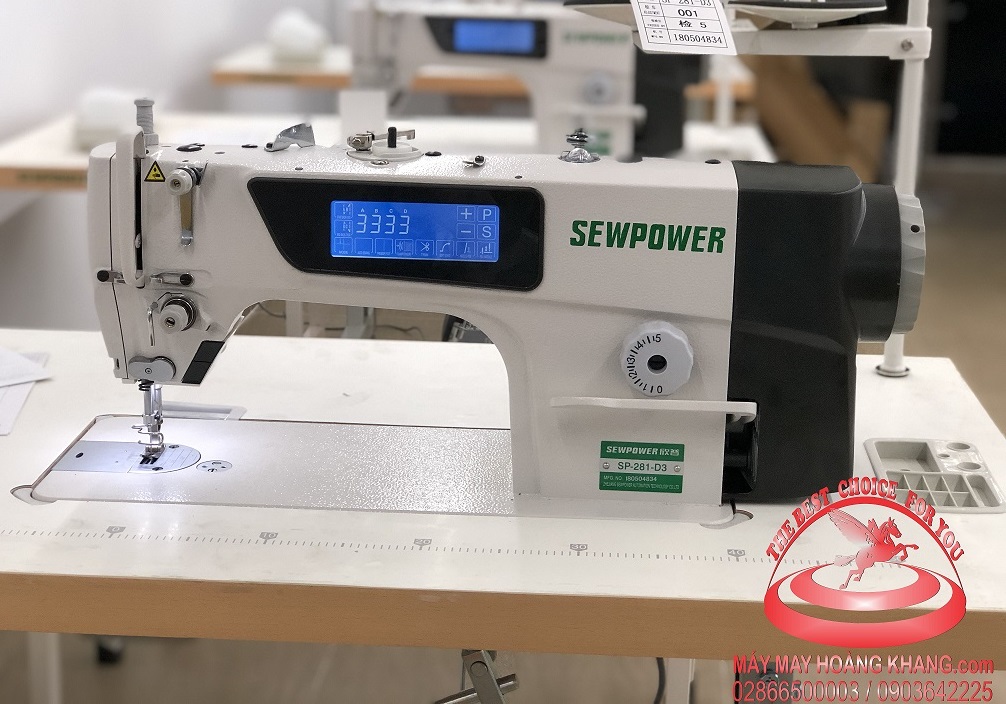 Máy may 1 kim điện tử, màn hình cảm ứng SEWPOWER SP-281-D3 | maymayhoangkhang.com | 0903642225