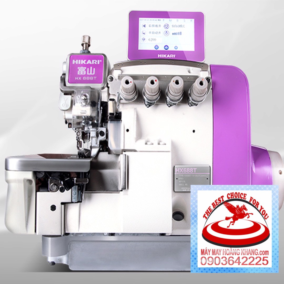 Máy vắt sổ 2 kim 4 chỉ điện tử HIKARI HX688T-14-03UTC3/AK | maymayhoangkhang.com | 0903642225