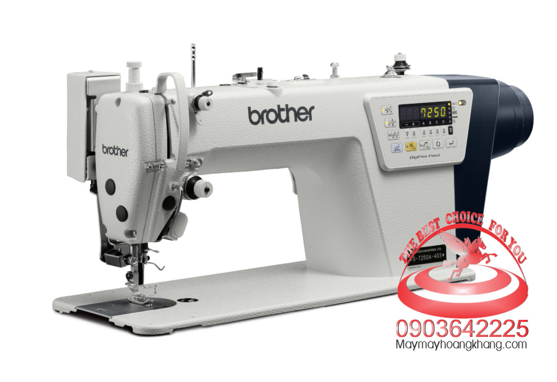 Máy may một kim điện tử BROTHER NEXIO S-7300A-403 may vật liệu trung bình, có gạt chỉ | maymayhoangkhang.com | 0903642225