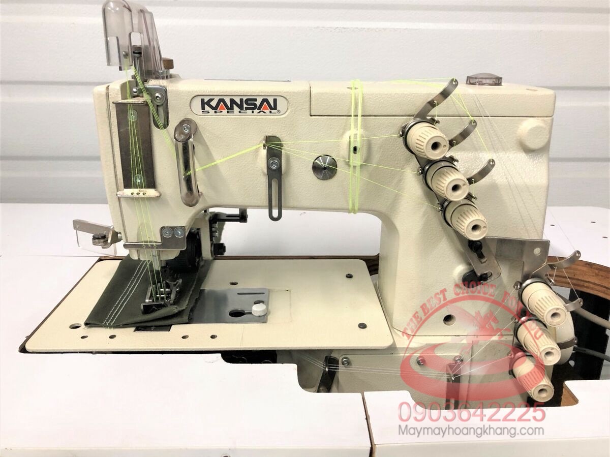 Máy cuốn đáy, cuốn sườn 3 kim đầu bằng KANSAI DLR-1503PTF