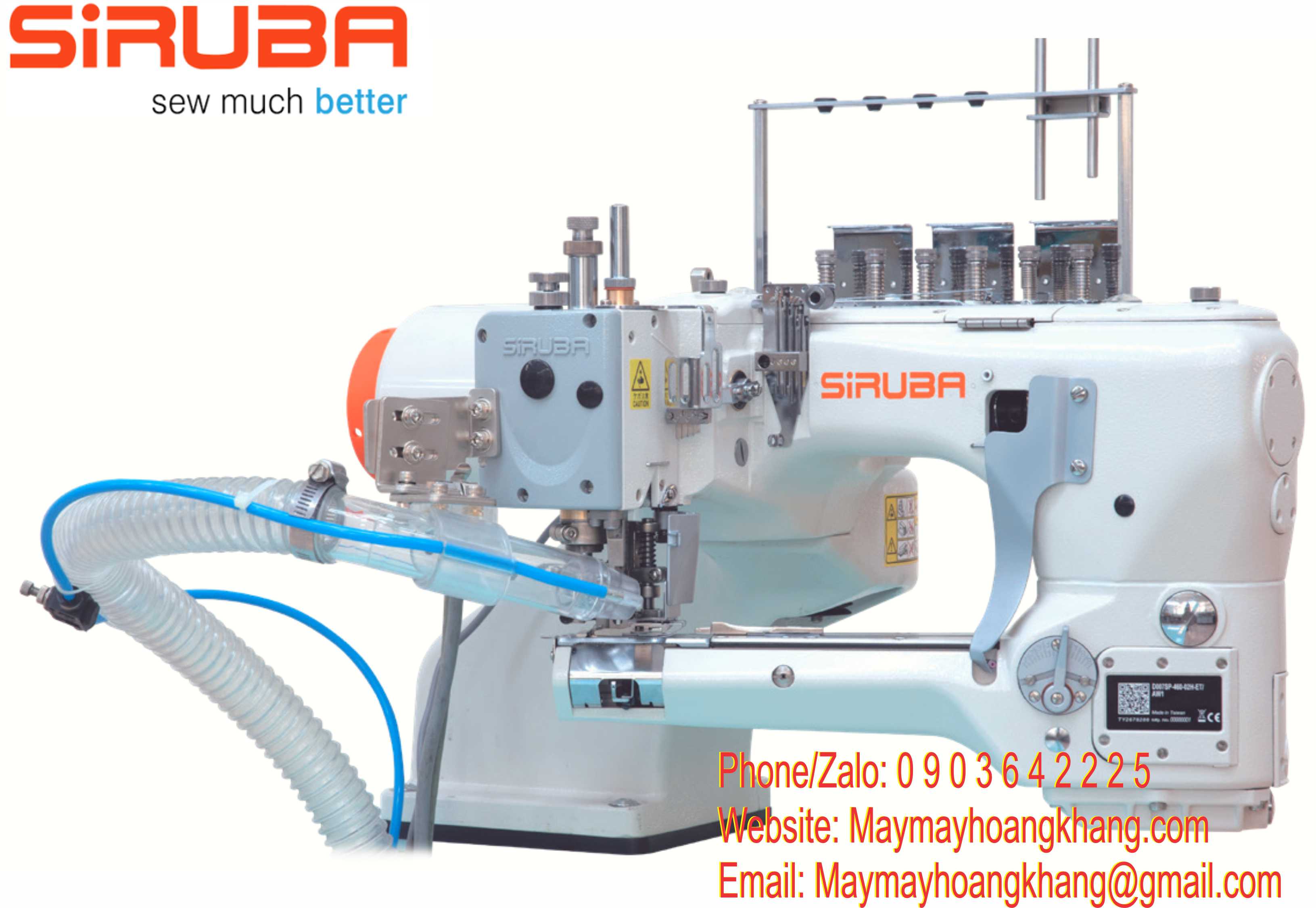 Máy viền 4 kim 6 chỉ Siruba D007S-452-02-ETAW1 | maymayhoangkhang.com | 0903642225